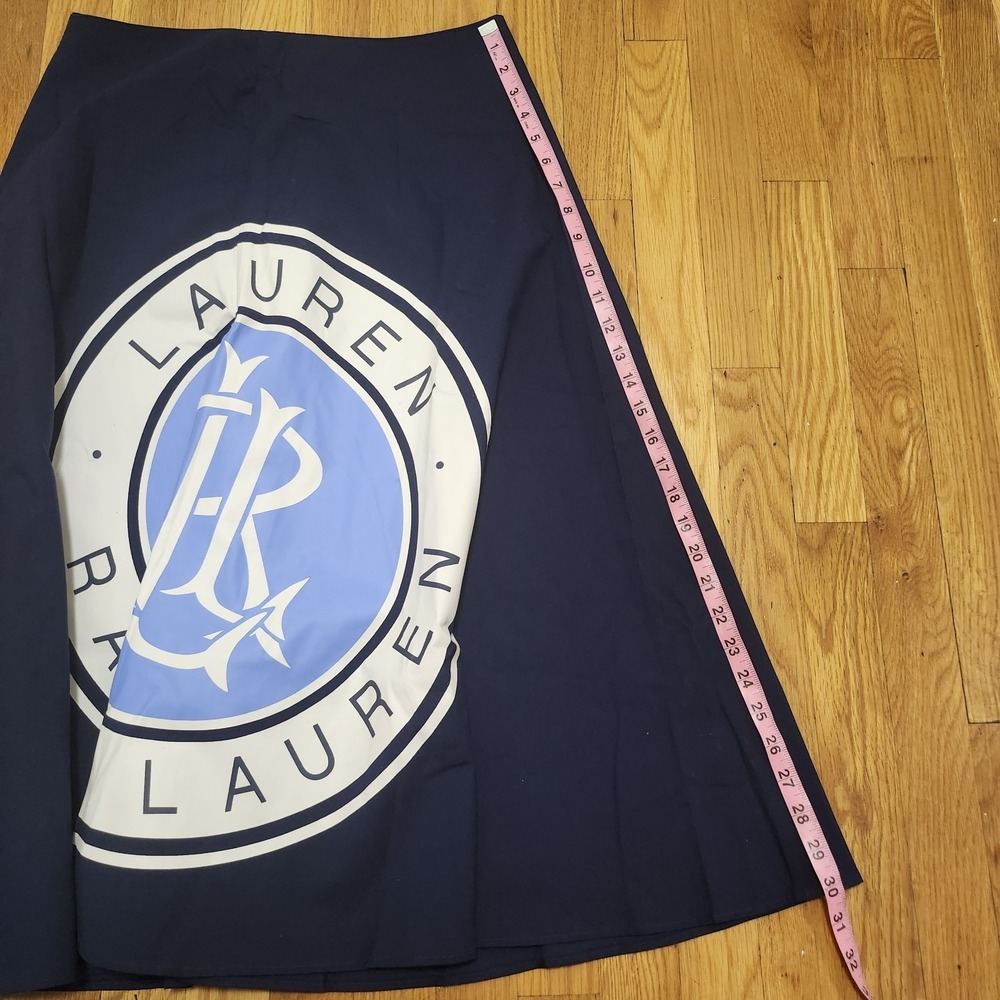 Ralph Lauren Navy A-Line Skirt - Picture 7 of 8